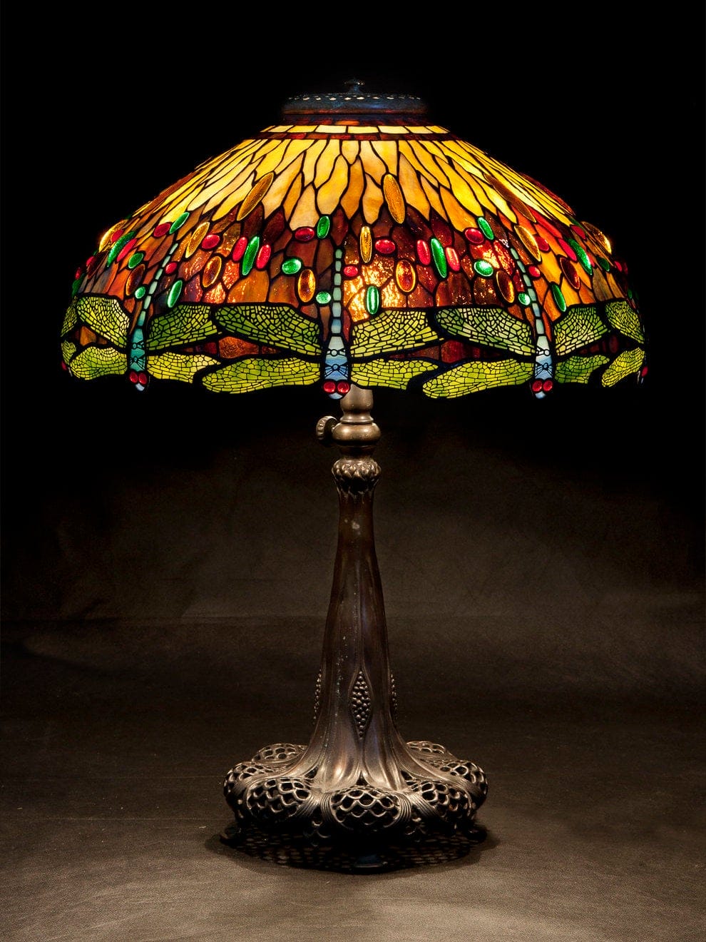 Memory Company Nebraska Cornhuskers Stained Glass Table Lamp 